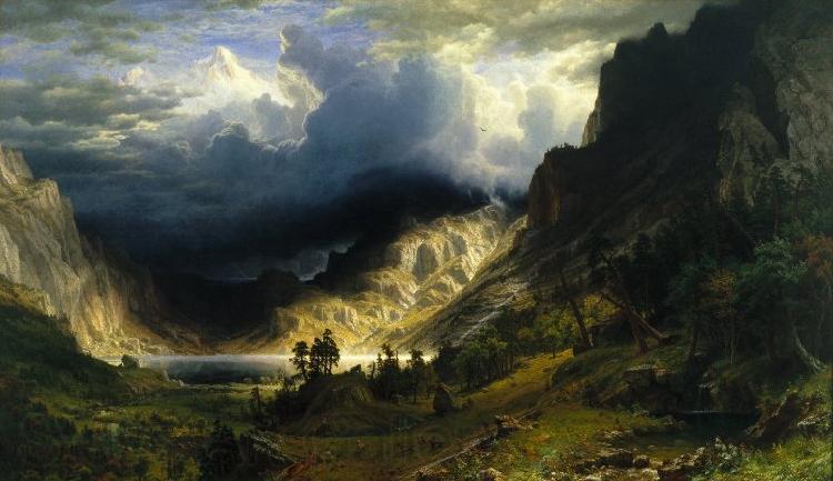 Albert Bierstadt Storm in the Rocky Mountains, Mount Rosalie Spain oil painting art